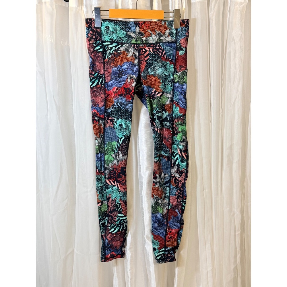 Lululemon Speed Up Tight Womens 6 Multicolor Floral Patchwork Running Leggings